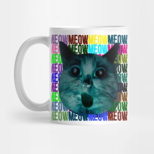 cat rofl meow mem space nature Mug